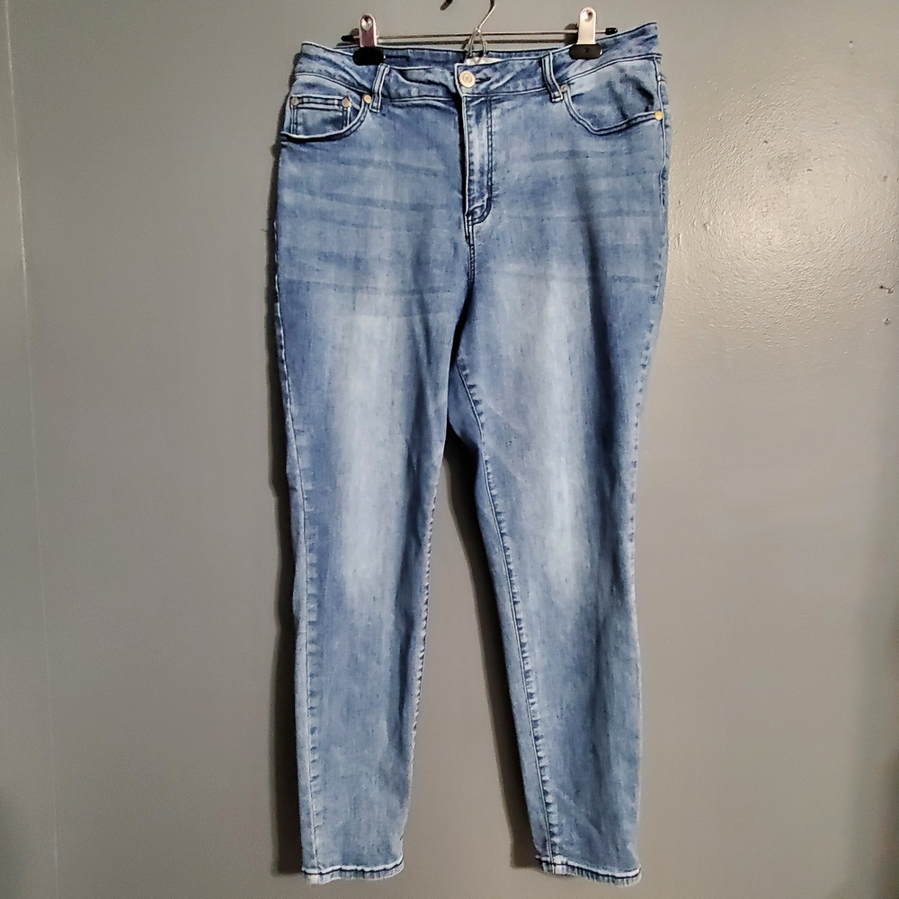 Eloquii Blue Stretchy High Rise Skinny Jeans Women's Size 18